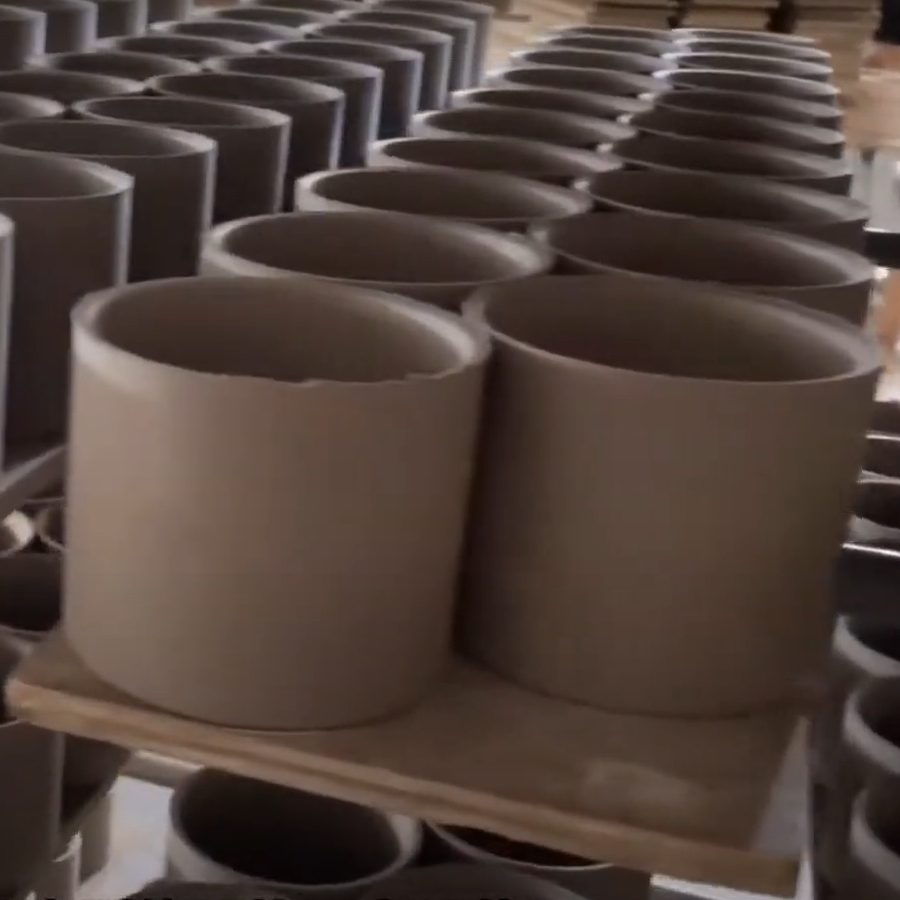 Finished clay bodies before firing