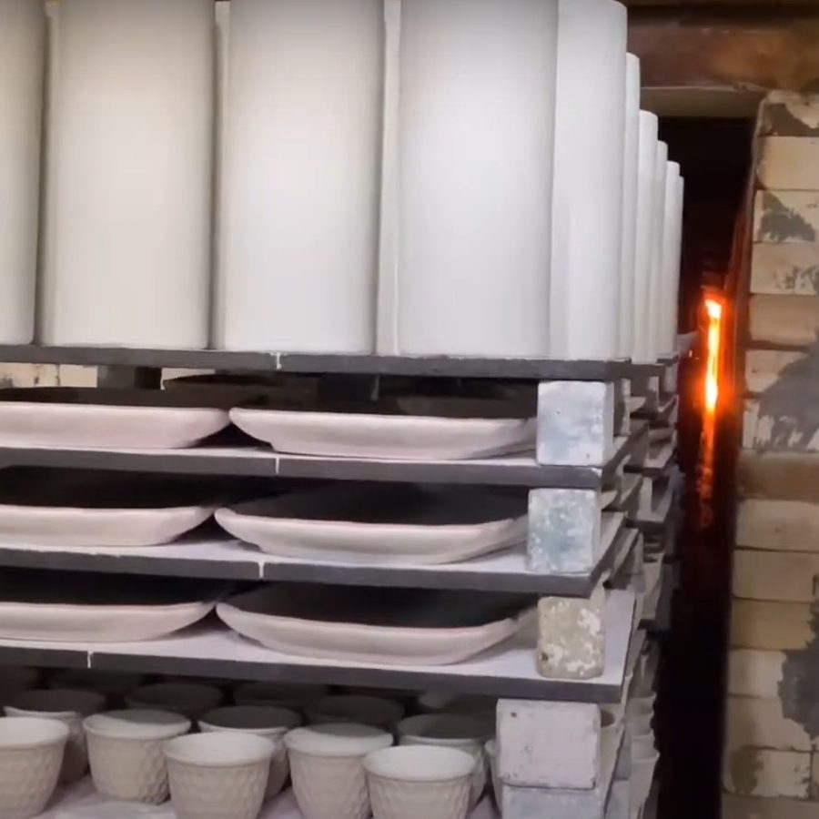 High-temperature porcelain firing